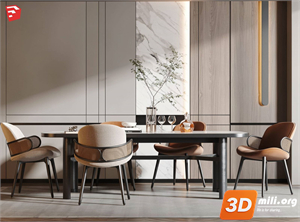 Dining Table Set Skp Files
